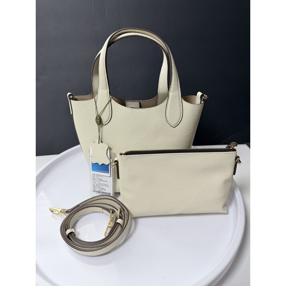 Viral TikTok SADI Pebble Leather Convertible Basket Bag Crossbody 2pc Set NEW